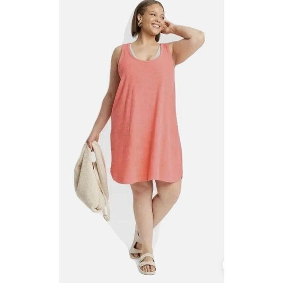 A New Day Terry Cloth Tank Dress/Swim Cover Up 2X - Picture 1 of 6